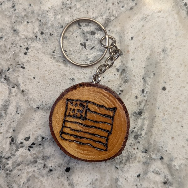 American Flag Keychain